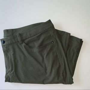 Lululemon ABC classic, olive green, size 38